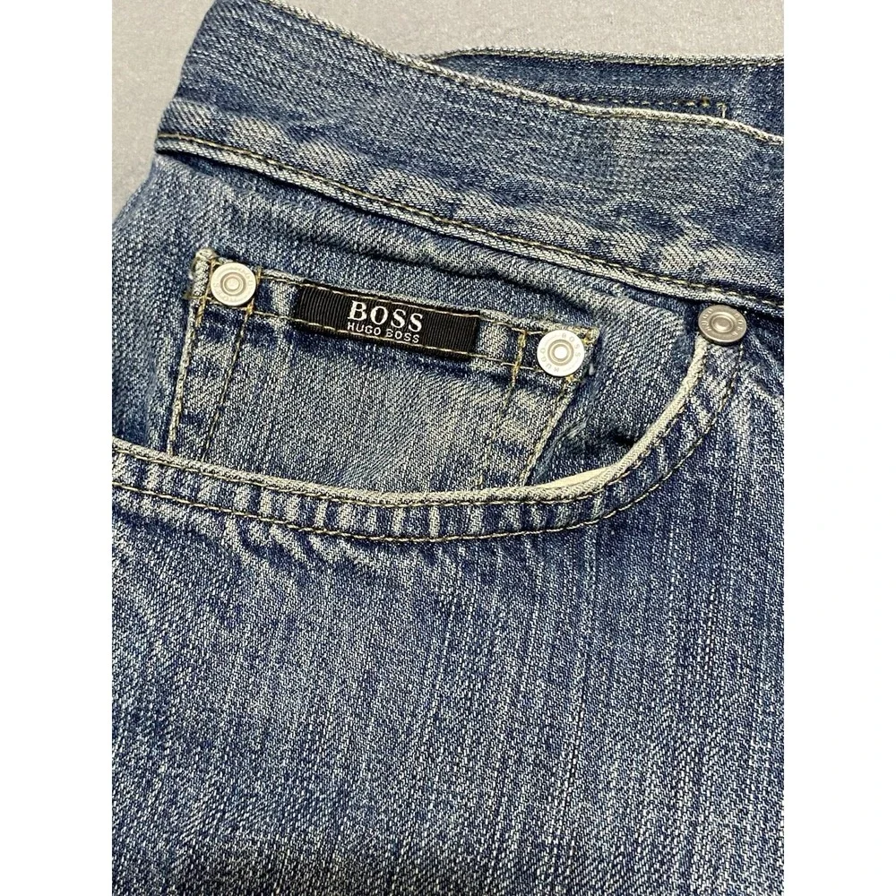 Hugo Boss Texas 26015 Mens Blue Straight Leg Jeans W38 L32 Medium Wash Denim